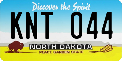 ND license plate KNT044