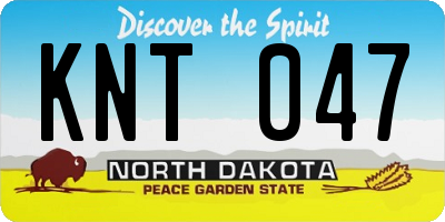 ND license plate KNT047