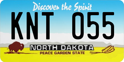 ND license plate KNT055