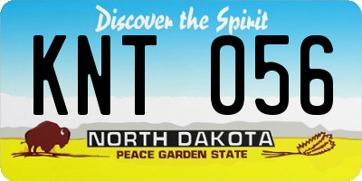 ND license plate KNT056