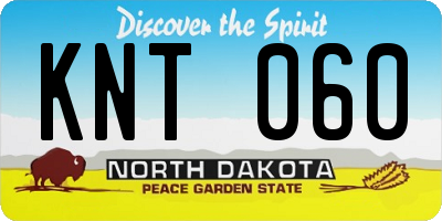 ND license plate KNT060