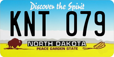 ND license plate KNT079