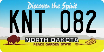 ND license plate KNT082