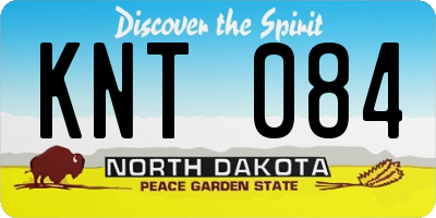 ND license plate KNT084