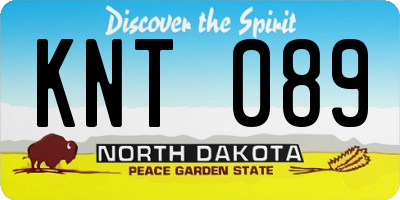 ND license plate KNT089