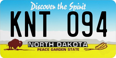 ND license plate KNT094