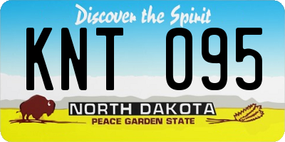 ND license plate KNT095
