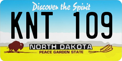 ND license plate KNT109