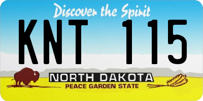 ND license plate KNT115