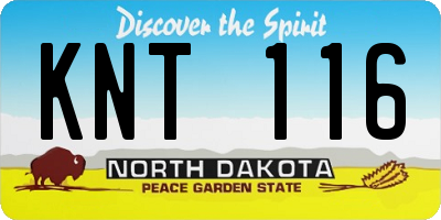 ND license plate KNT116