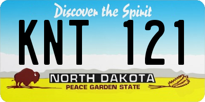 ND license plate KNT121