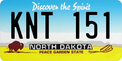 ND license plate KNT151