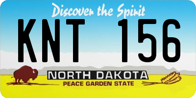 ND license plate KNT156