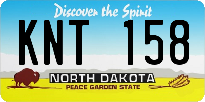 ND license plate KNT158
