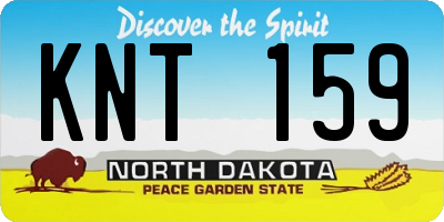 ND license plate KNT159