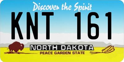 ND license plate KNT161