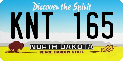 ND license plate KNT165