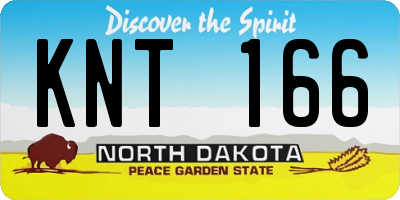 ND license plate KNT166