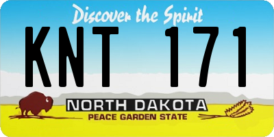 ND license plate KNT171