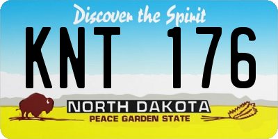 ND license plate KNT176
