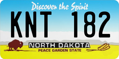 ND license plate KNT182