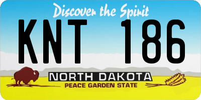 ND license plate KNT186