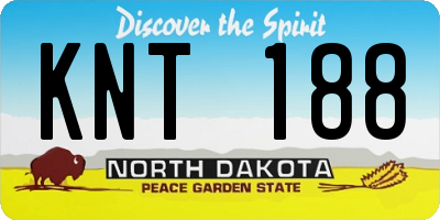 ND license plate KNT188