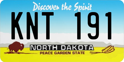 ND license plate KNT191