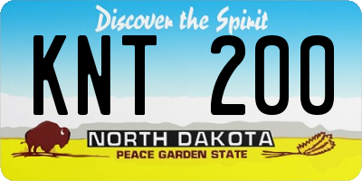ND license plate KNT200
