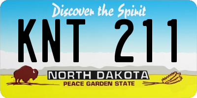 ND license plate KNT211