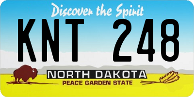 ND license plate KNT248