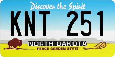 ND license plate KNT251