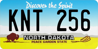 ND license plate KNT256
