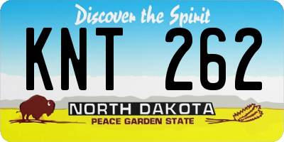 ND license plate KNT262