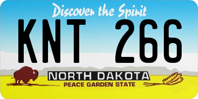 ND license plate KNT266
