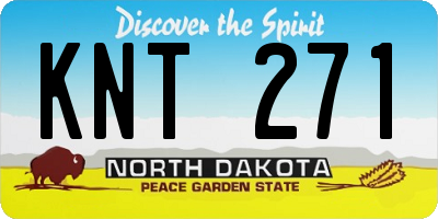 ND license plate KNT271