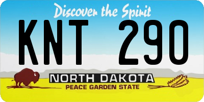 ND license plate KNT290
