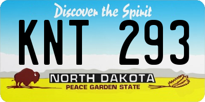 ND license plate KNT293