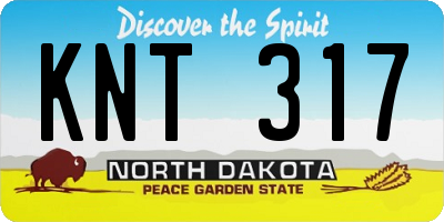ND license plate KNT317