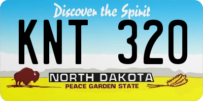 ND license plate KNT320