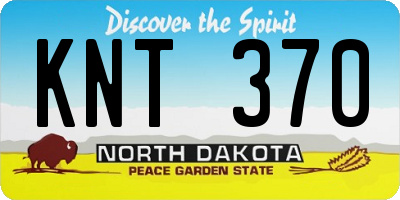 ND license plate KNT370