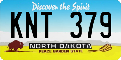 ND license plate KNT379