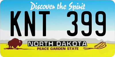 ND license plate KNT399