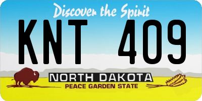 ND license plate KNT409