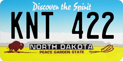 ND license plate KNT422