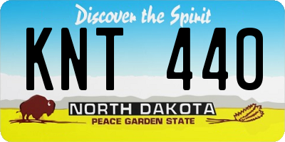 ND license plate KNT440