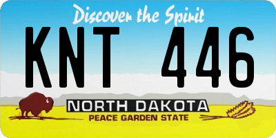 ND license plate KNT446