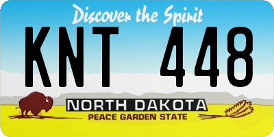 ND license plate KNT448