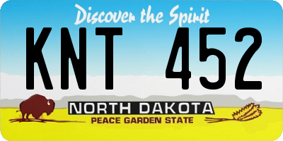 ND license plate KNT452