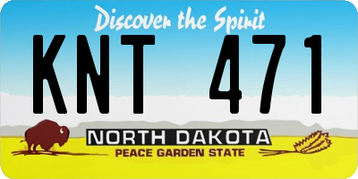 ND license plate KNT471